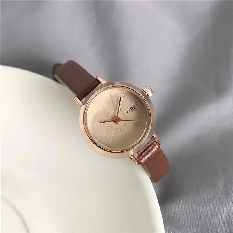 Zegarek Damski, простые женские часы, элегантные кварцевые наручные часы, маленький круглый циферблат, женские часы высокого качества, подарок, Relojes