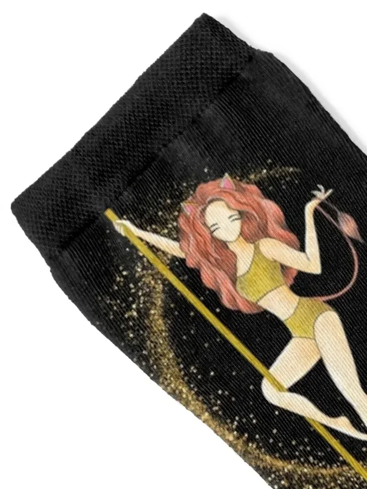 POLE DANCE “LION/LEO” Socks colored Stockings Hiking boots Socks Girl Men's