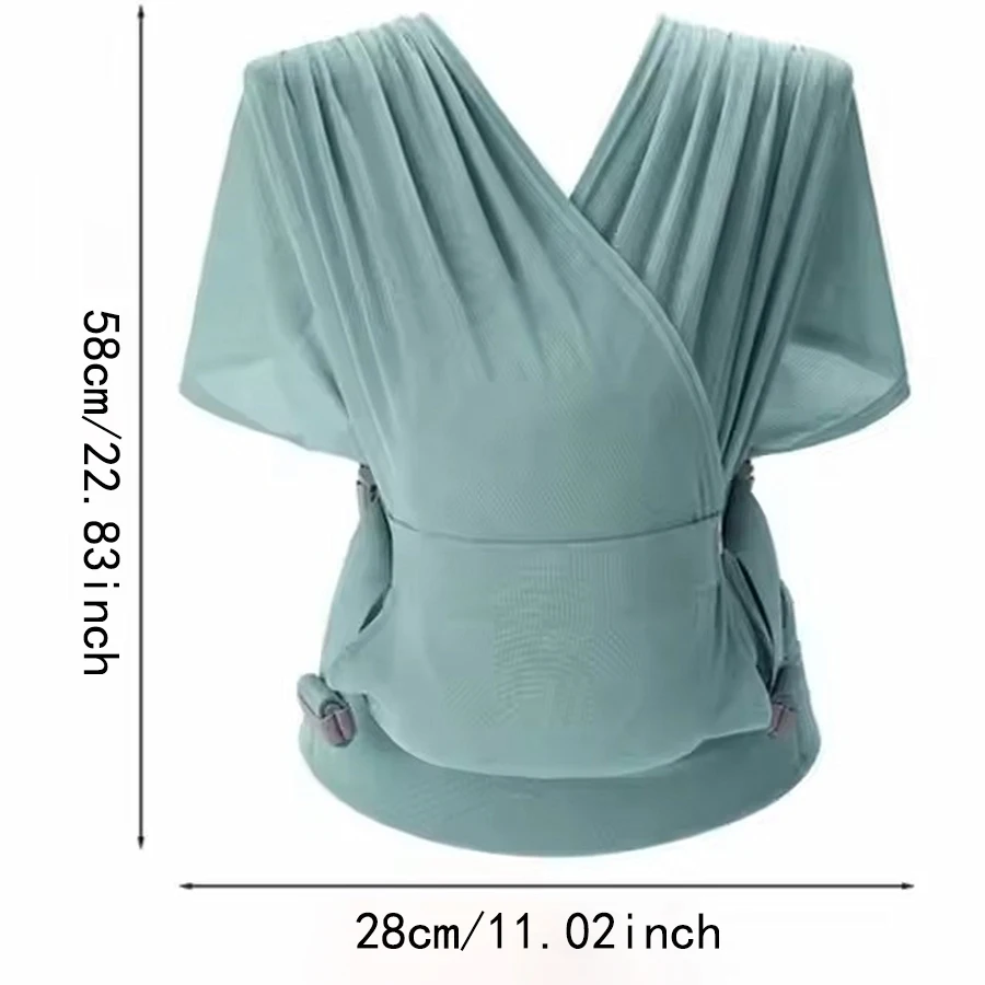 Adjustable Infant Soft Breathable Baby Sling Newborn Baby Wrap Carrier Hipseat Gridding Cloth Sling Air Mesh Baby Soft Carriers view 5