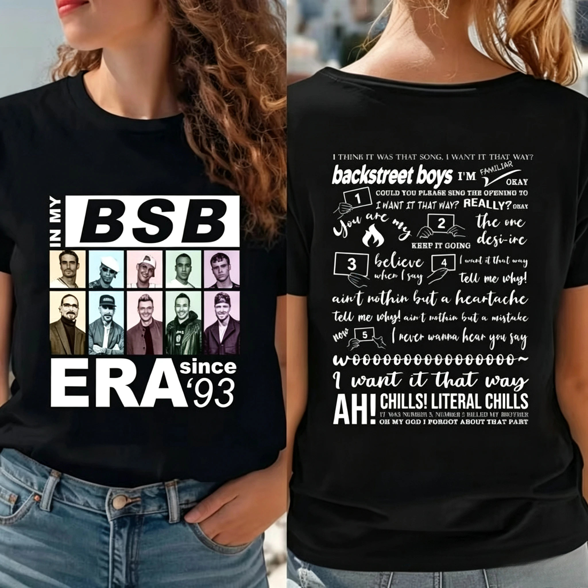 Backstreet Boys Bring Memory Back Band Graphic T‑Shirt Unisex Short‑Sleeve Casual Top For Pop Fan Retro Streetwear Daily