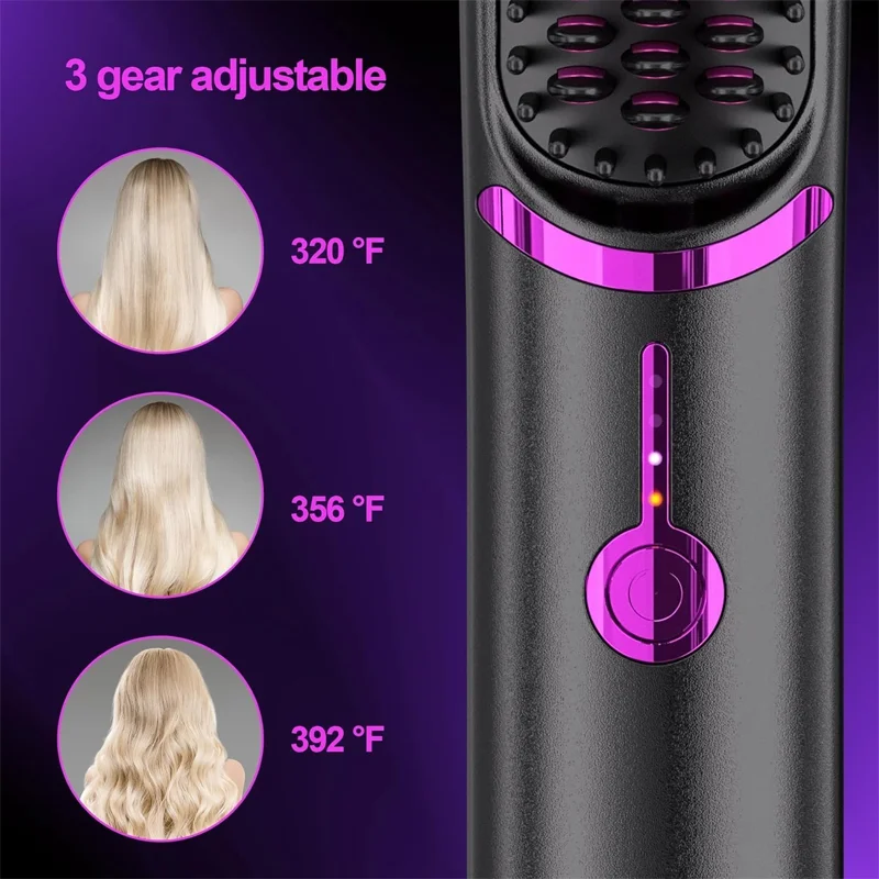 

New Model Launched, Wireless Hair Straightening Comb, Rechargeable Ceramic Electronic Comb, Straight Hair, Curly Hair Artifact, Portable Bag, Electric Heating Comb That Does Not Hurt Hair