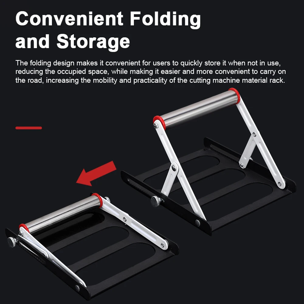 55-135mm Height Adjustable Cutting Machine Material Rack Multi-functional Tripod Auxiliary Support Bracket Foldable Bracket