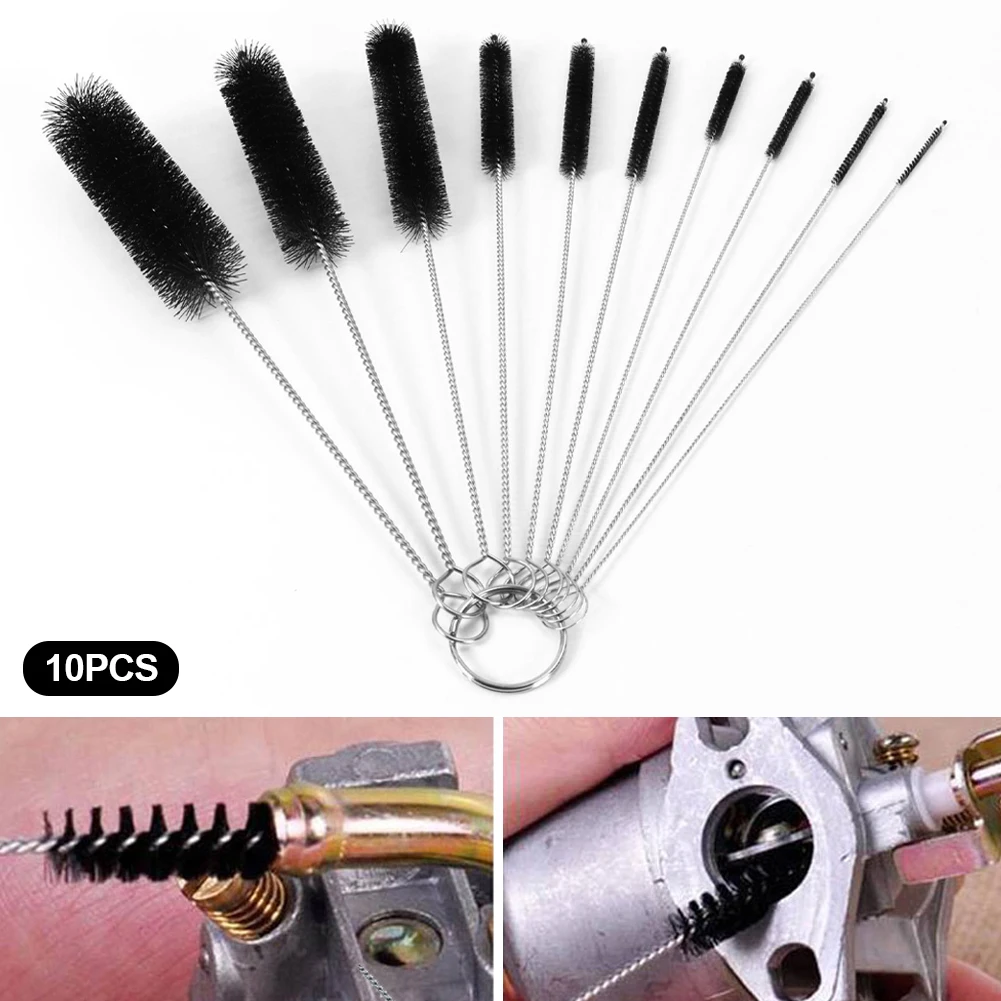 15PCS Car/Motorcycle Carburetors Carbon Dirt Jet Remove Cleaner Cleaning Wires Set Cleaning Needles Nylon Brushes Tool Kit