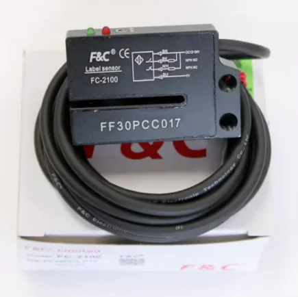 

FC-2100 FC-2100P F&C New Original Lable Sensor 4 wires NO NC Electric Label Detector Photo Sensor