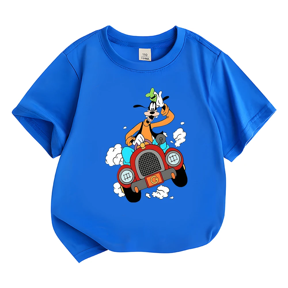 New Cotton Cartoon Print T-Shirt Anime Goofy Funny Short Sleeve Tee-Shirt Summer Kawaii Girls Tshirt футболки Children Clothing