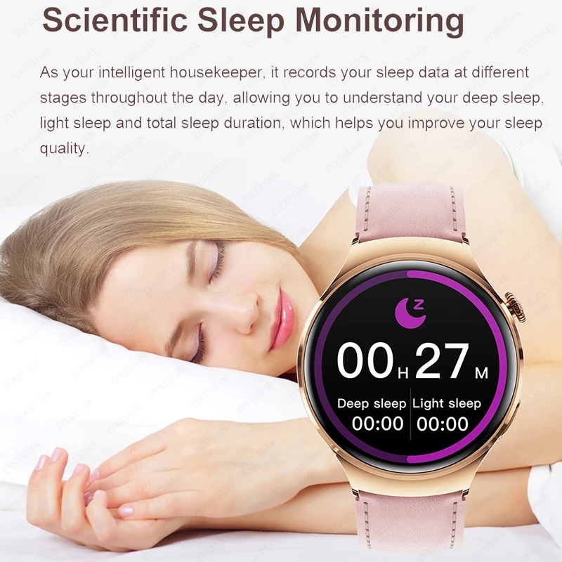 Huawei-reloj inteligente para mujer, accesorio de pulsera resistente al agua IP68 con pantalla HD de 360x360, control del ritmo cardíaco, llamadas,