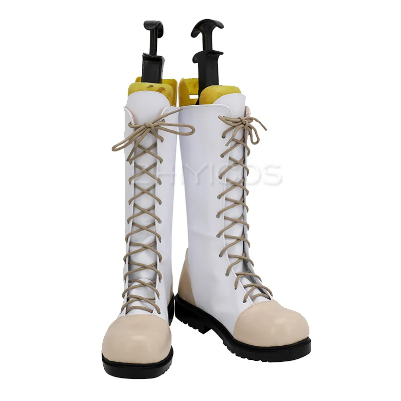 ZHIYICOS Anime Tsuyuri Kanawo Cosplay Shoes Pu Leather Boots Zipper-up Women Men Halloween Party Shoes Custom Made
