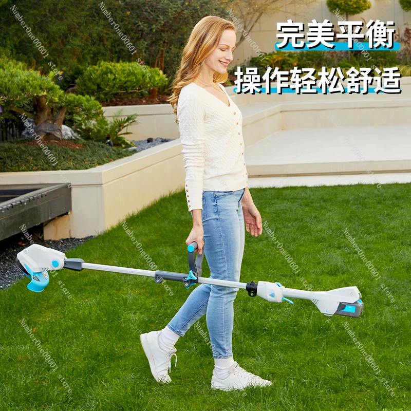 Lithium Battery Lawn Mower Small Household Rechargeable Brushless Electric Lawn Mowing