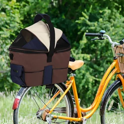 Cesta trasera acolchada para perro en bicicleta