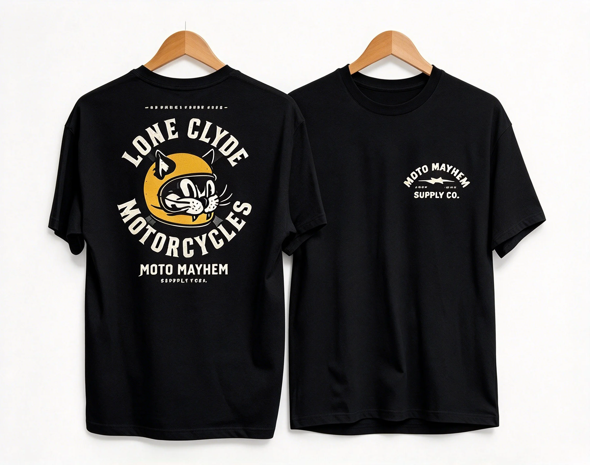 2026 New Hot Selling Unisex Street Tee, Lone Motorcycle Club Print Oversized Short Sleeve Casual Fashion Tops