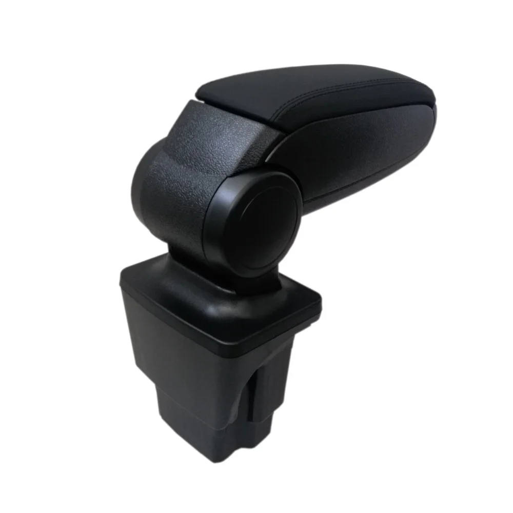 For Seat Leon MK2 1P 2005-2012 Center Console Armrest Storage Box Black Leatherette / Fabric LHD Car Interior Accessories