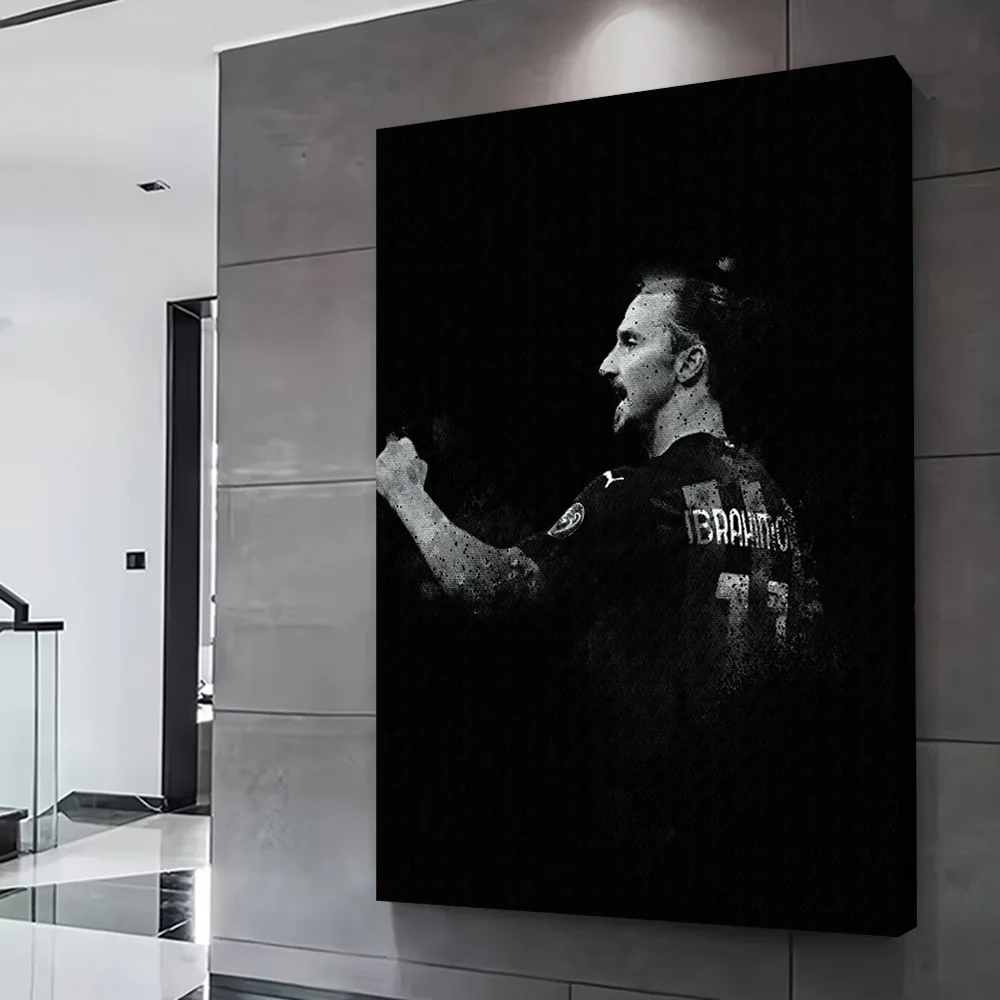Zlatan Ibrahimovi?? Soccer Art Printing Poster Custom Pictures Wall Art Canvas Painting Gift for Room Decorations Bathroom Decor