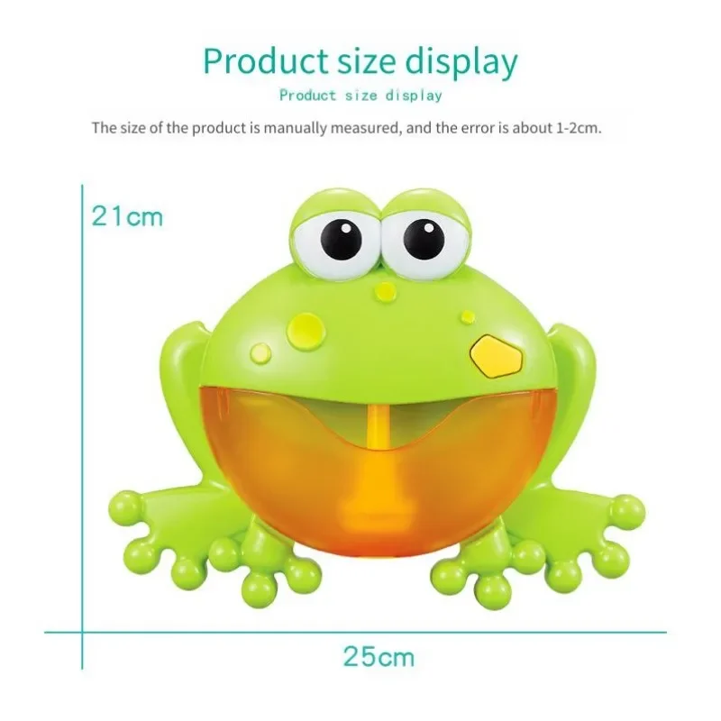 

Baby Frog Bubble Machine - Fully Automatic Bath Toy for Bathroom Children’s Blowing Bubble Machine Perfect for Kids’ Bathing Fun