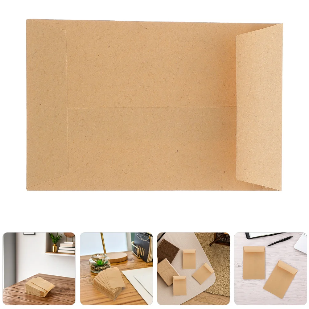 50Pcs Small Kraft Brown Envelopes Self Sealing Adhesive Compact Size Storage Packets for Coins Jewelry Keepsakes Organizing