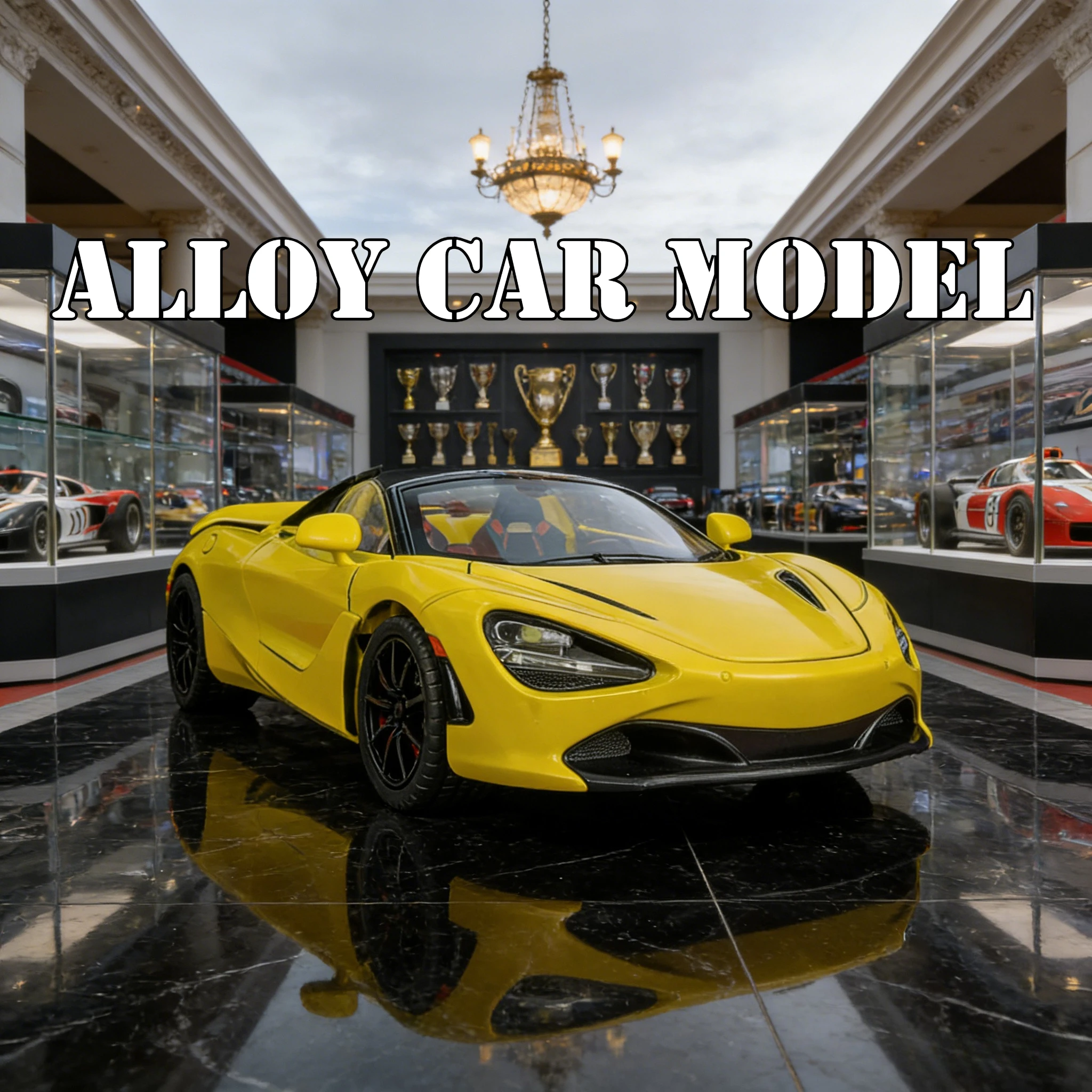 

Для модели автомобиля из сплава McLaren 720S 1:24 Суперкар Двери автомобиля, капот и багажник можно открыть имеет функцию звука и освещения.