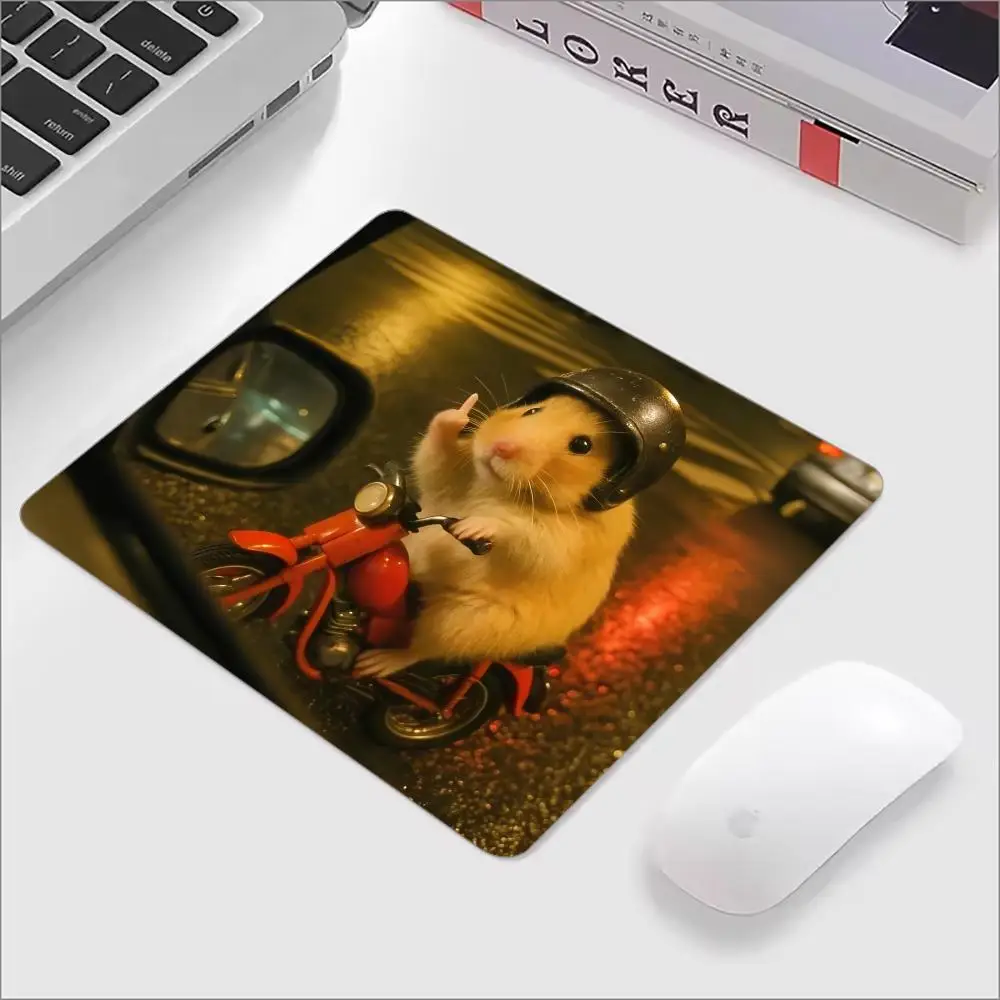 Cute Cartoon Hamsters Mouse Pad Square Rubber Anti-slip Mousepads HD Computer Office Game Table Mats Small Decor Desk Pads 45*40