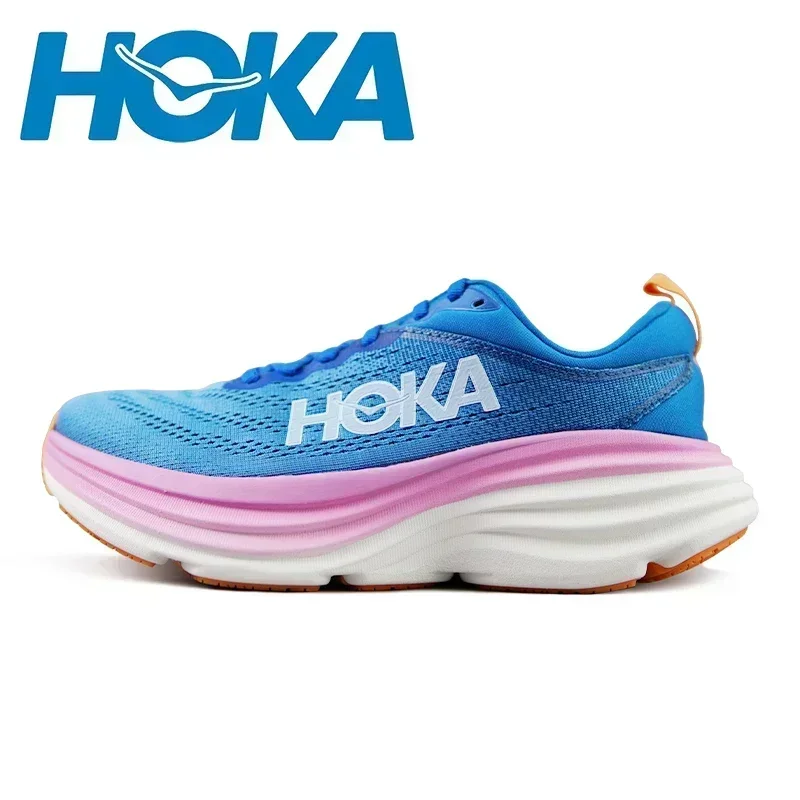 HOKA  Bondi 8 Men Women Running Shoes Breathable Slip Resistant Cushioned Sneakers