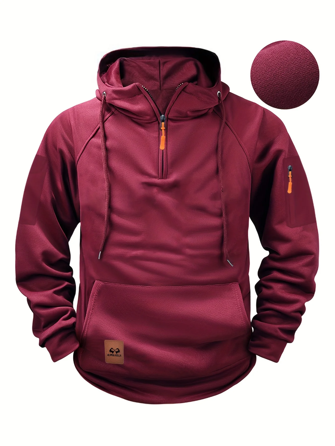 2025 Multi Pocket Zipper Fleece Hooded Shoulder Drop Casual Sweatshirt Men Women Plus Size Loose Pullover Fashion Sweatshirt top