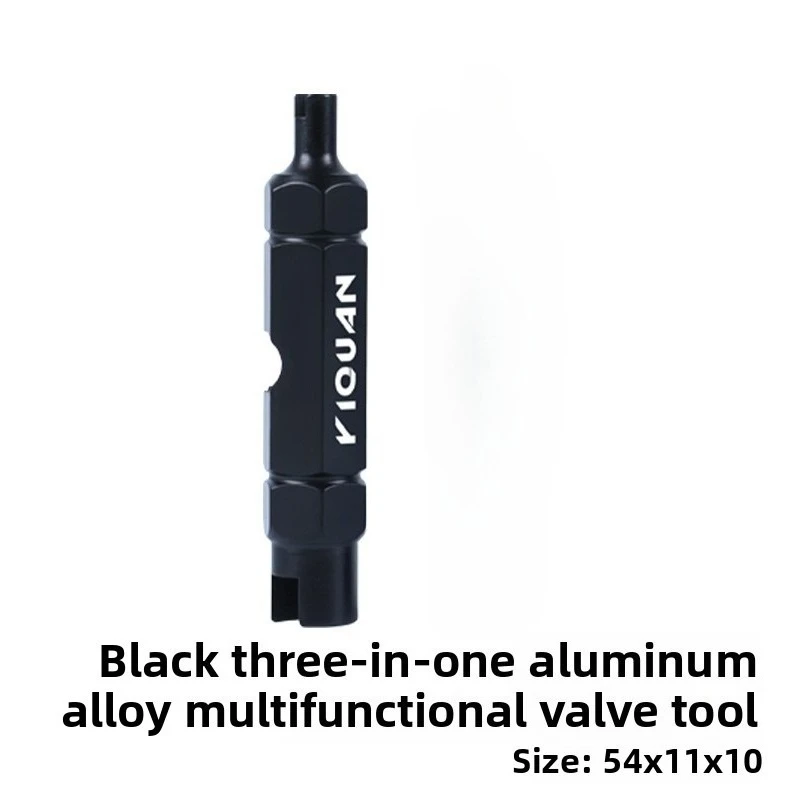 3-in-1 Bike Multifunctional Valve Core Remover Tool Wrench Spanner for Bicycle Schrader and Presta Valve Extender, image 8