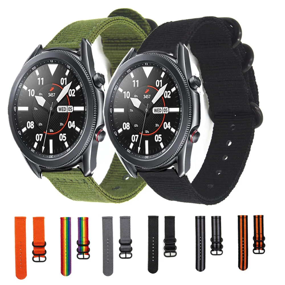 

22mm Nylon Strap For Samsung Galaxy Watch 3 45mm Sport Bracelet For Galaxy Watch 46mm/Gear S3 Frontier/Huawei GT 2 Pro Wristband