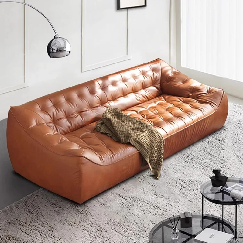 

-For Furniture Modern Malaysia Made Furniture Genuine Camel Leather Sofa Furniture Sofa Living Room Sofa Set*