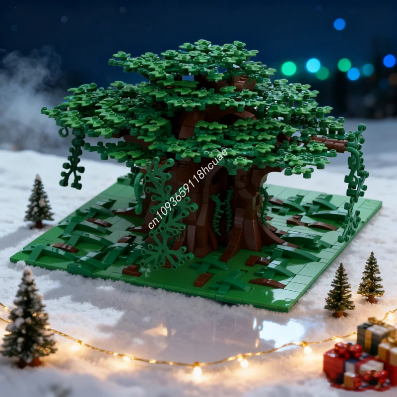 1183 قطعة MOC نموذج شجرة كبيرة اللبنات العمارة تجميع لتقوم بها بنفسك لعبة التعليم الإبداعي الطوب هدية الكريسماس عيد ميلاد الاطفال