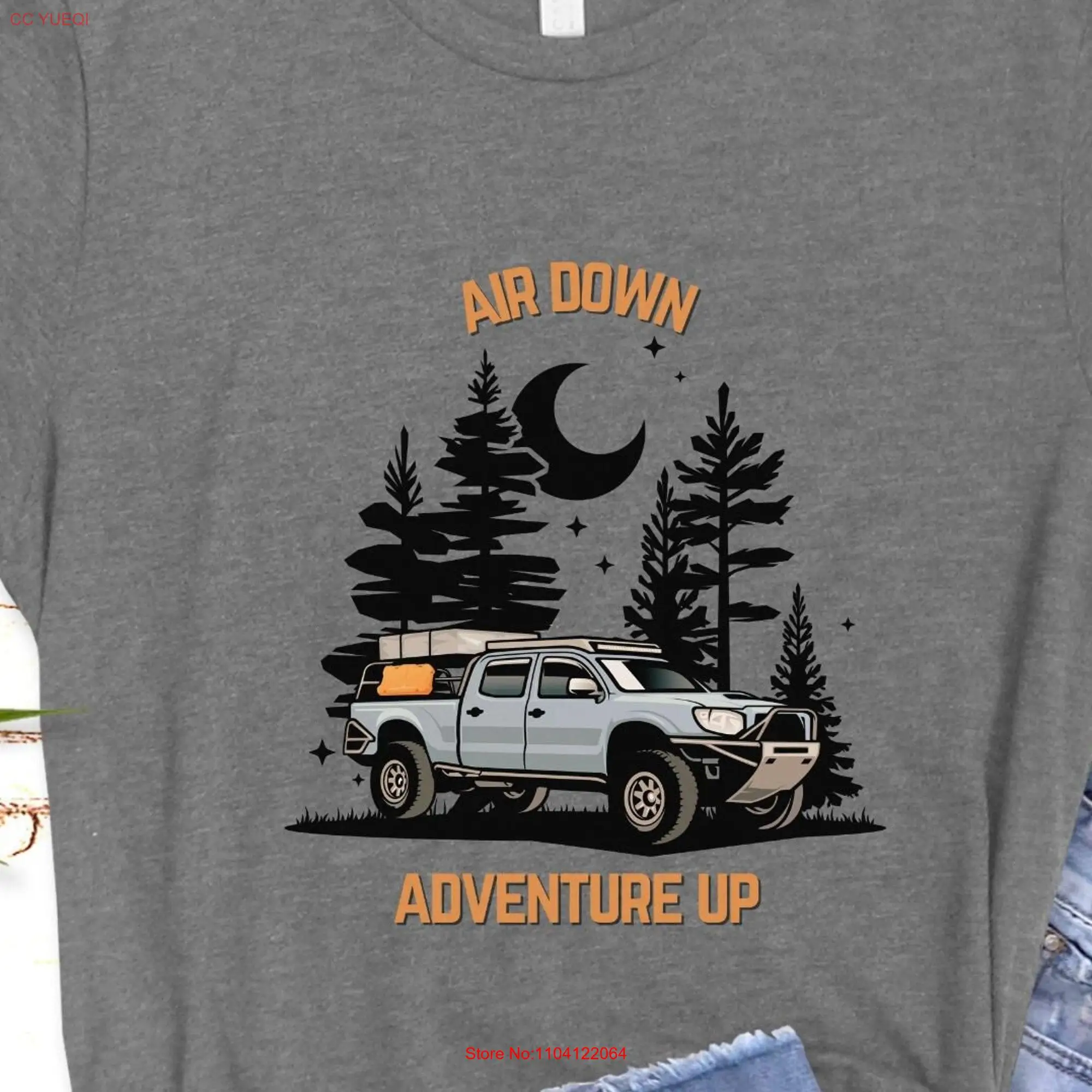 Air Down Adventure Up Overlanding truck T shirt roof top tenT Off road 4x4 Car Guy perfect gift for men outdoor camping trip