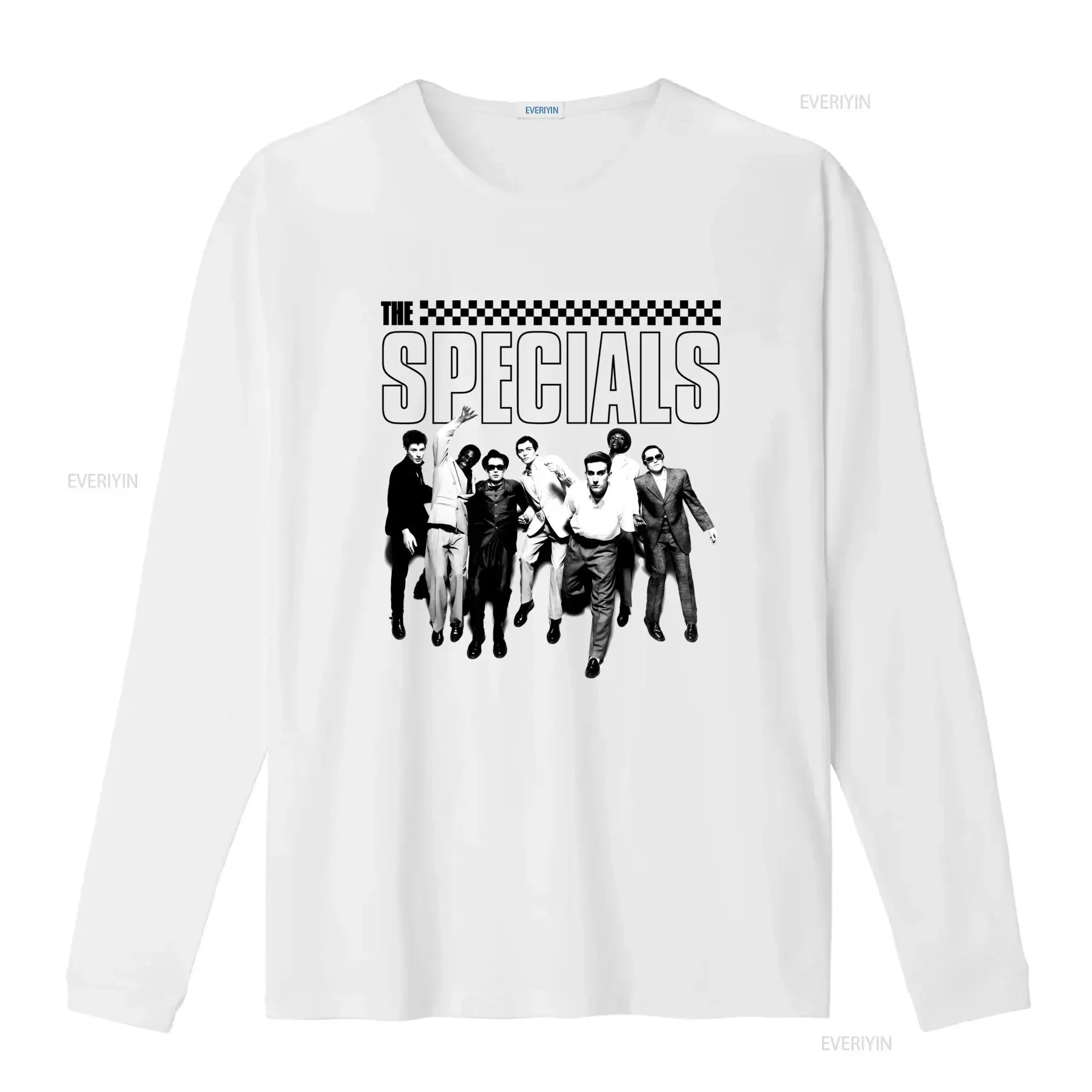 Men'S The Specials Ska Rock Reggae Two Tone Records Music T Shirt Vintage with Iconic Members Casual Round Neck All Season