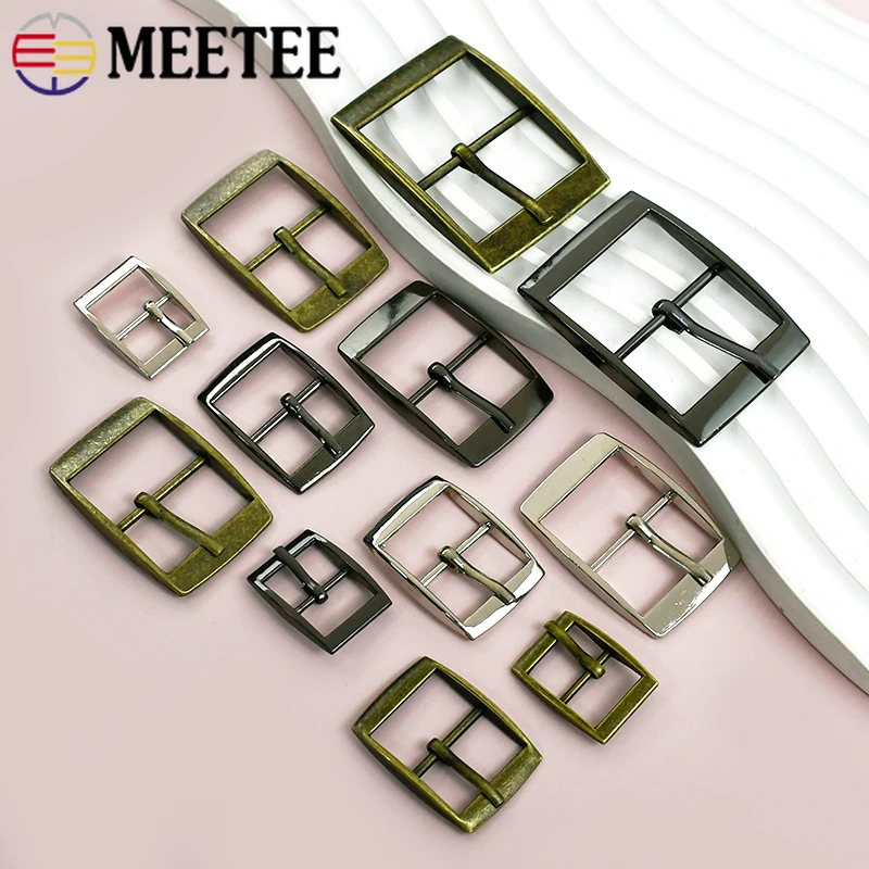 

10/20Pcs 15/20/25/30mm Metal Pin Buckles for Bag Straps Leather Belts Webbing Adjuster Jeans Waistband DIY Repair Craft Hardware