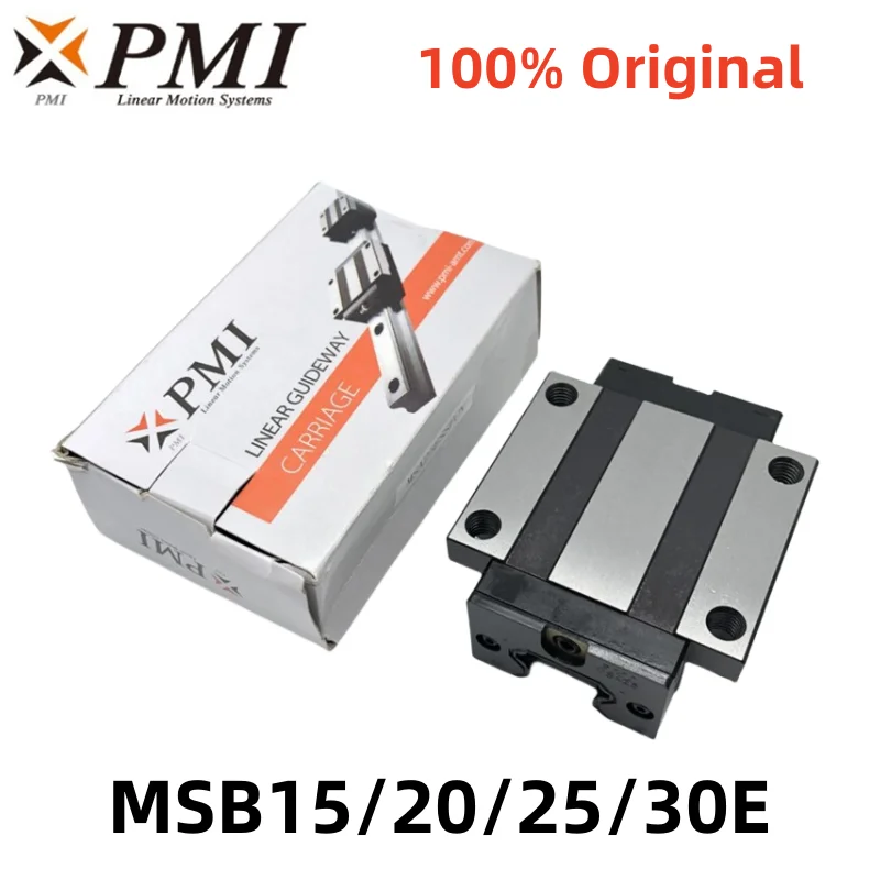 Taiwan PMI MSB15E MSB20E MSB25E MSB30E -N linear guideway slider carriage block bearing MSB15ESSFCN MSB20E-N for CNC router