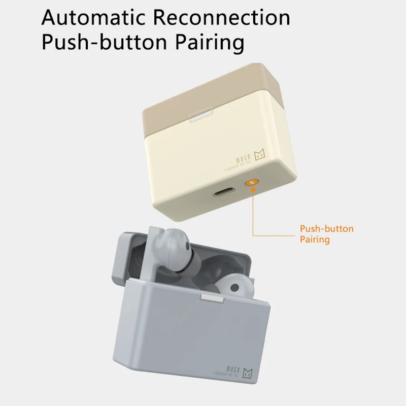 MOONDROP MOCA HiFi جودة الصوت ANC TWS الكمون المنخفض إعادة الاتصال التلقائي شحن لاسلكي BASS التحكم في سماعات الأذن