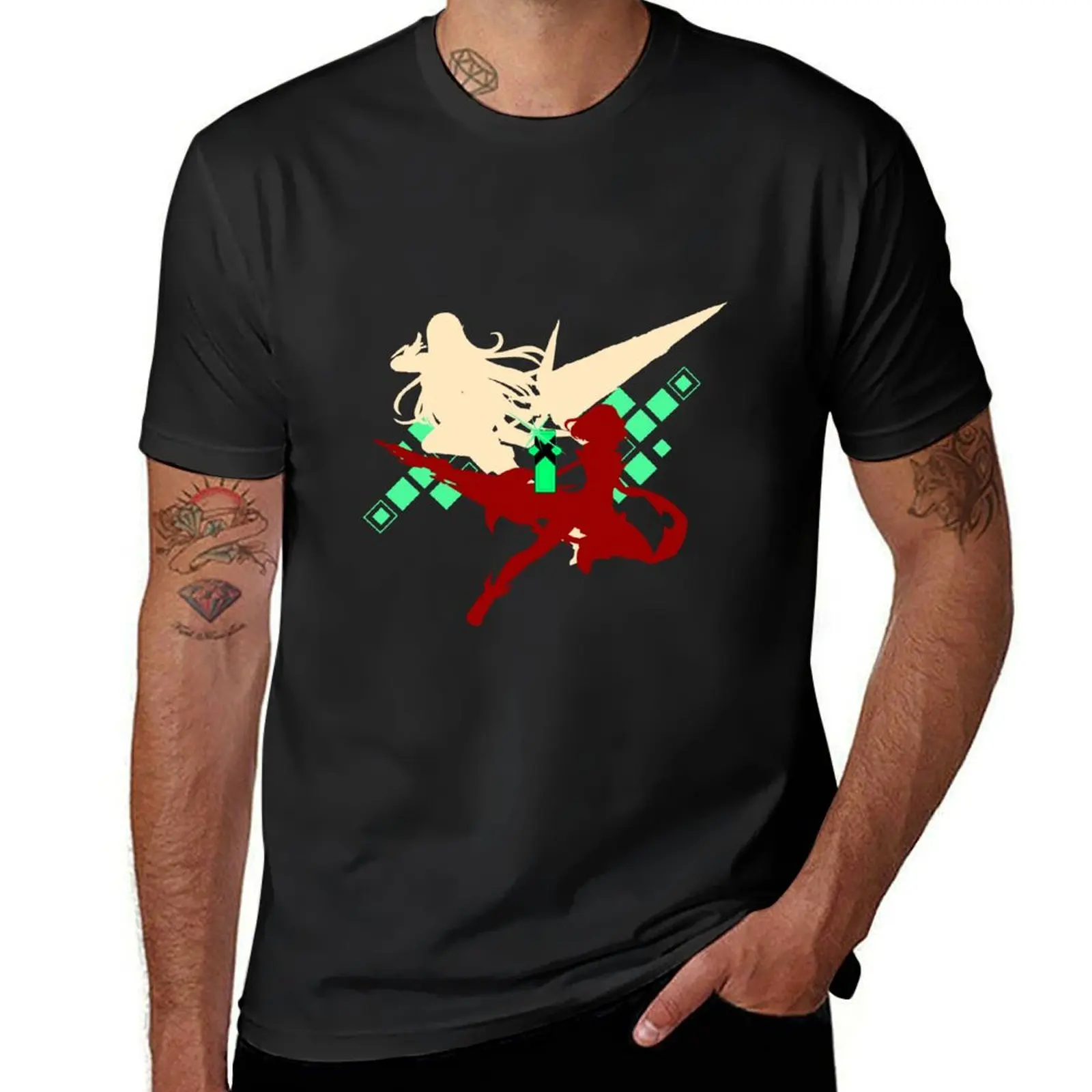 Xenoblade Chronicles 2 - Pyra & Mythra T-Shirt quick-drying summer tops Short sleeve tee animal prinfor boys Men's clothing