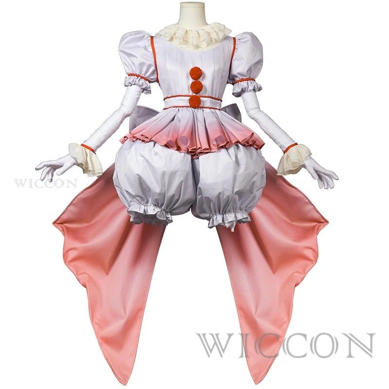 Pennnywise Cosplay Joker's Return to the Soul Costume Girls HorrorLolita Dress Up Dress Bloomers Suits Halloween Clown Gown