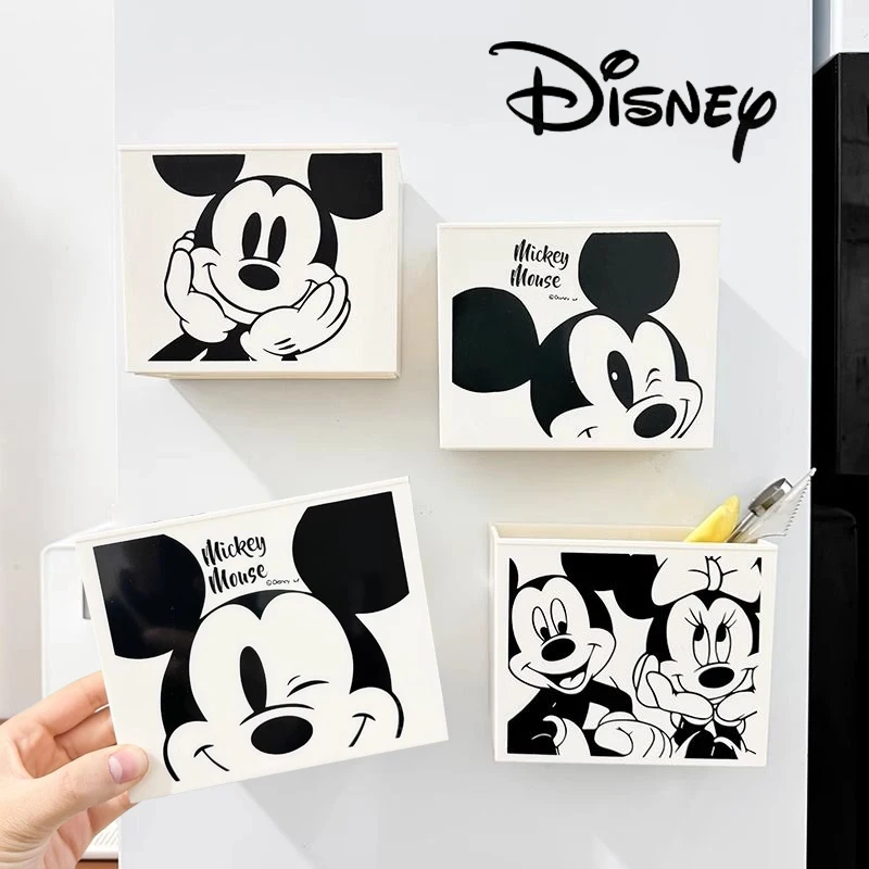 Disney Mickey Minnie Magnete per frigorifero Cucina di casa Portaoggetti per articoli vari Scatola portaoggetti magnetica per frigorifero da parete