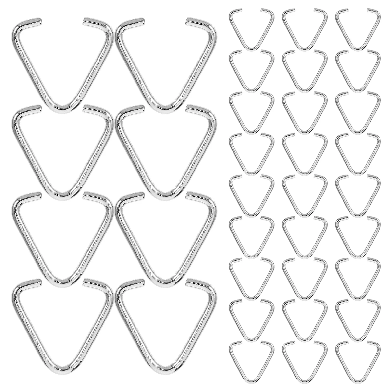 100Pcs Triangle Open Jump Rings Iron Resilient DIY Jewelry Making Accessories Keychains Pendants Triangle Jump Rings
