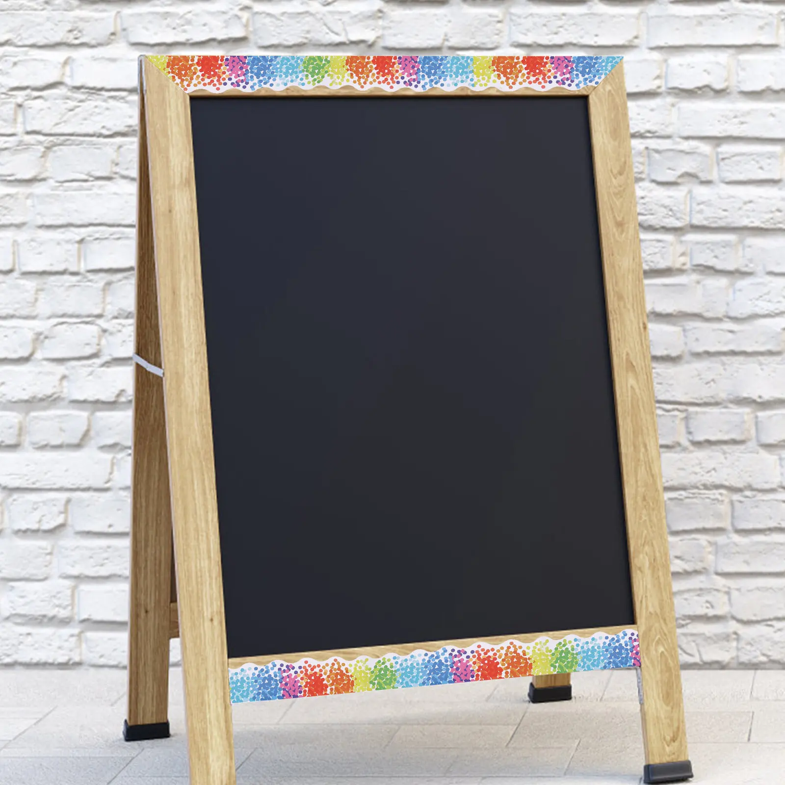 

1 Roll Border Sticker Cartoon Bulletin Board Decor Trim Wear-Resistant Replaceable Blackboard Decal for Classroom Wall DIY