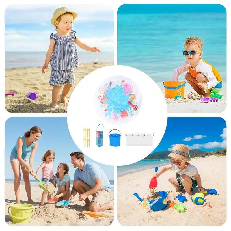 Beach Pool For Toddler Toddler Paddling Pool Beach Mat With Water Bucket Sandproof Water Play Summer Toy For Boys Girls Child