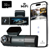 1080P WIFI Dual camera Dash Cam for cars,Front And Inside,car camera with IR Night Vision,Loop Recording,wide angle Car DVR Came