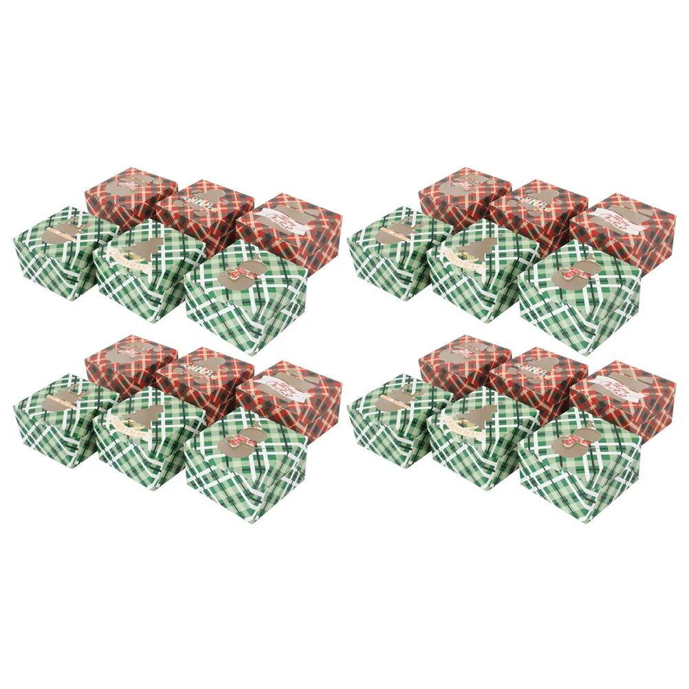 

24 Pcs Cookie Biscuit C Small Paper Xmas Muffin Gift Cookie Boxes Boxes for Holiday Presents Decorative