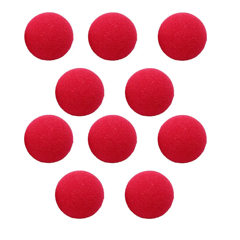 

10 Pcs Makeup Sponge Clown Nose Prop Carnival Soft Bulk Red Decoration Cosplay Child