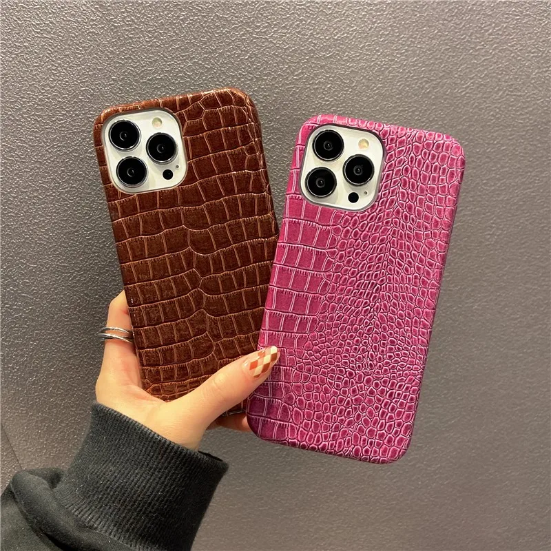 High-end Luxury Glossy Animal Leather Couple Soft Case For Iphone 16 15 14 11 12 13 Pro Max 7 8 Plus Xr X Xs Iphone Cover Fundas