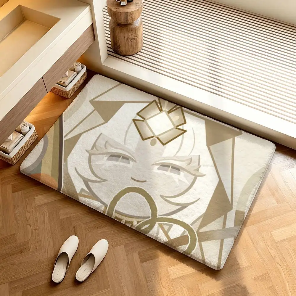 M-Mystic F-Flour Cookie  Shower Room Absorbent Small Floor Mat Soft Comfortable Decorative Foot Mat