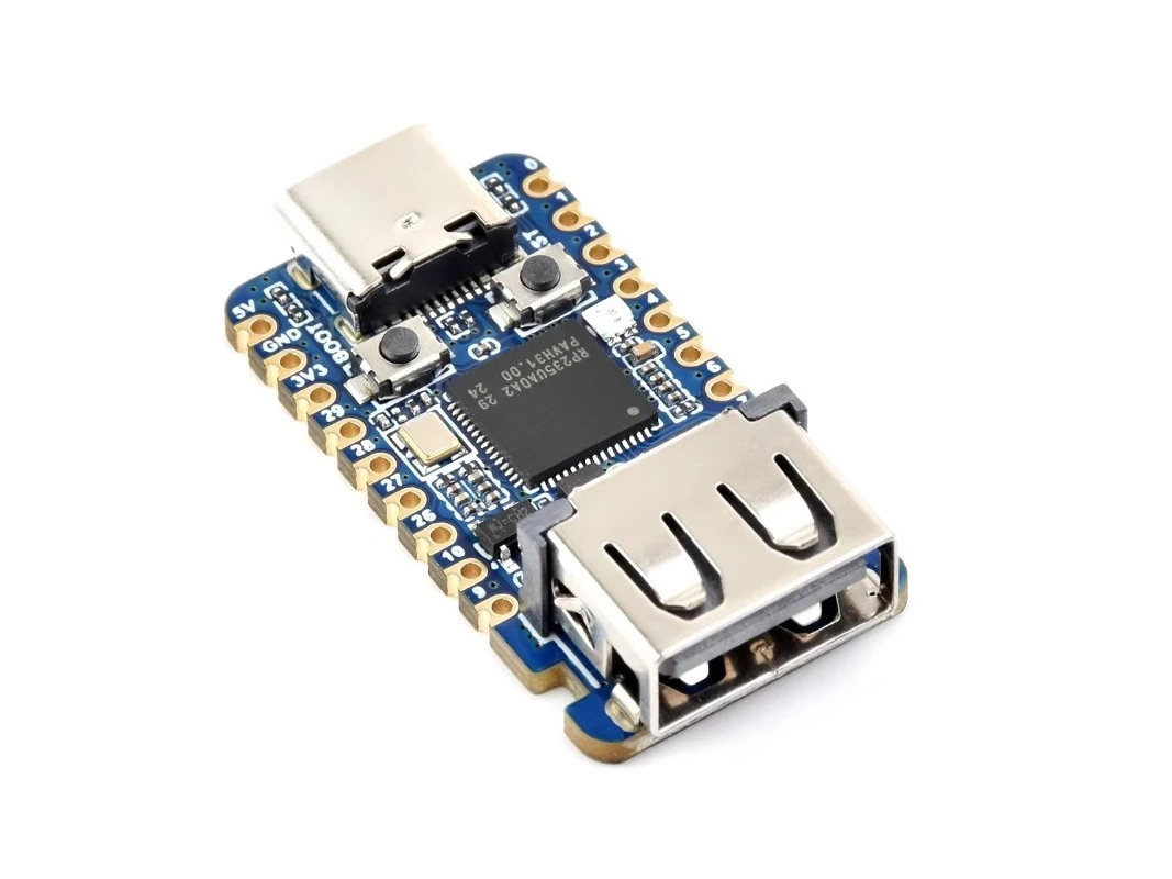 Waveshare RP2350A USB Mini Development Board Based On Raspberry Pi RP2350A Dual-core Dual-architecture Microcontroller 150MHz