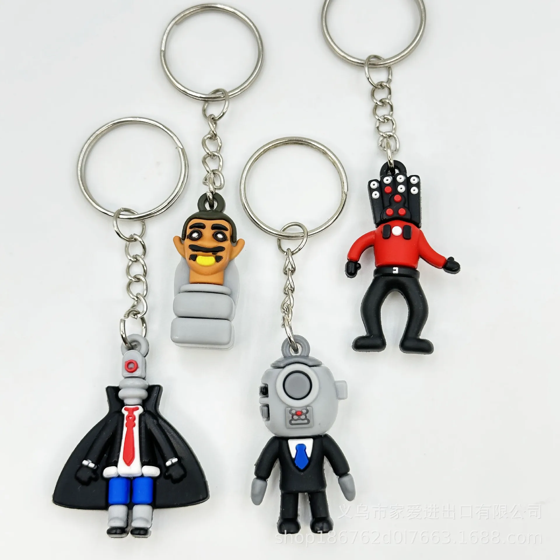 Hot Skibidi Toilet Keychain Monitor Toilet Man Doll Kid Toys Game Action Figure Bag Clothes Decoration Halloween Christmas Gift