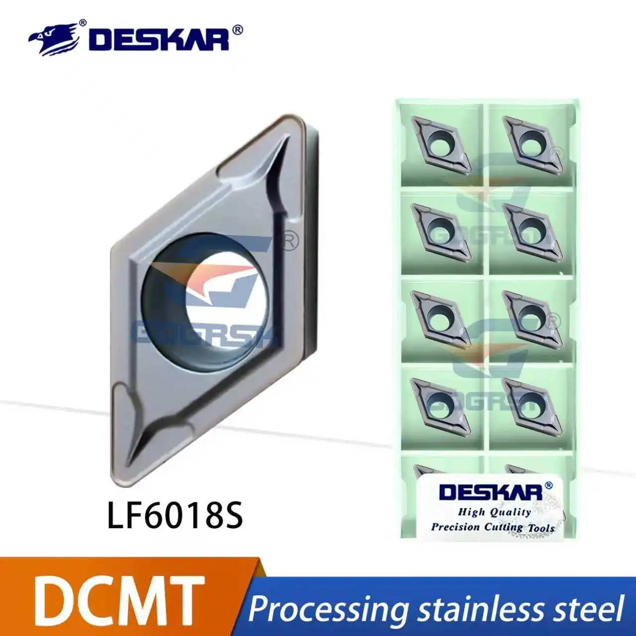 

DESKAR 100% оригинальное лезвие с ЧПУ DCMT110304/08 DCMT11T304/08-MV DCMT070204/08-MV LF6018S, токарный режущий инструмент с наружным кругом и ромбом