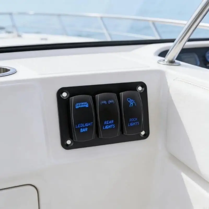 

Waterproof 12 24V Toggle Switches Control Panel For Boat Yacht Caravans 2/3 Way Rocker Switches With Backlight