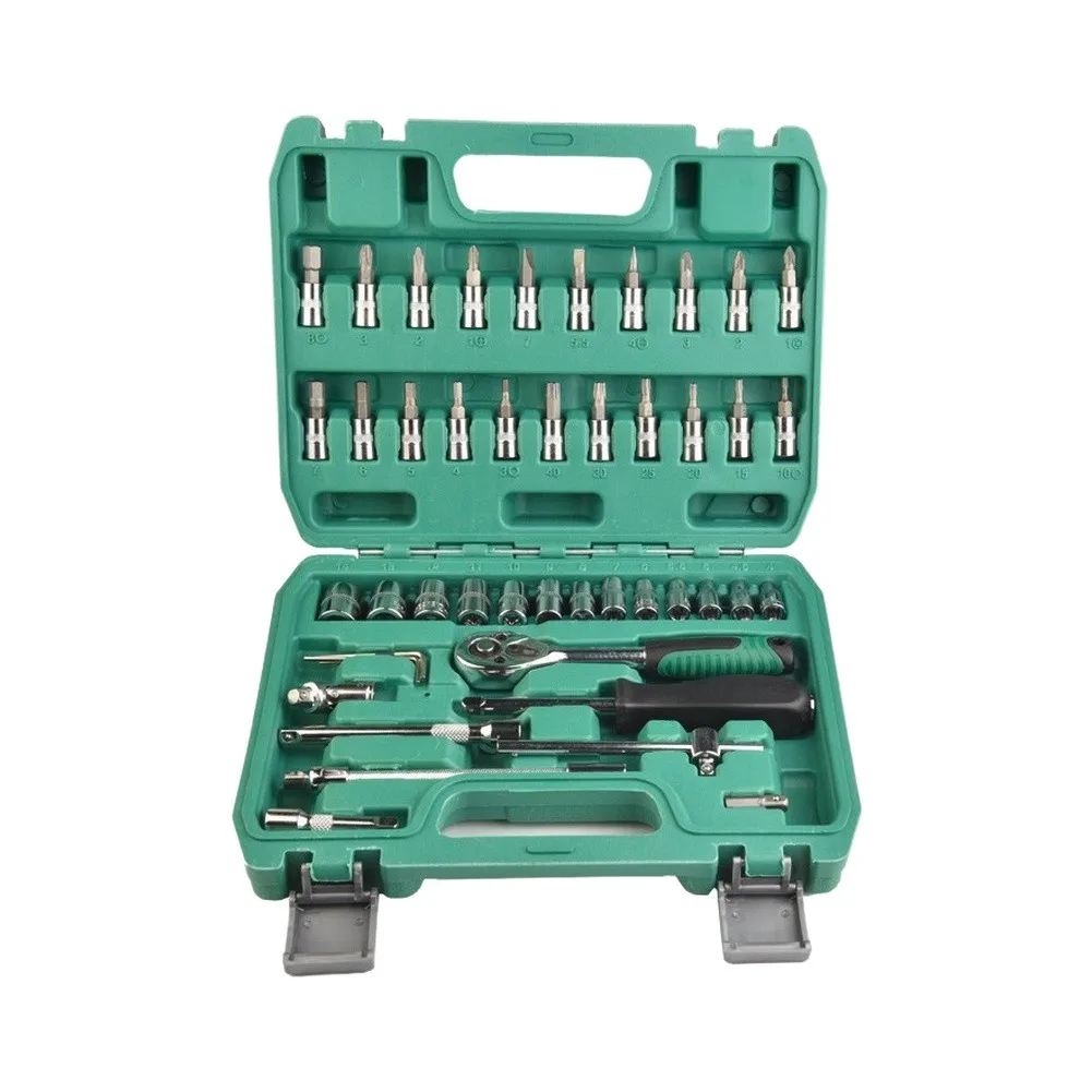 Ratchet Socket Set Star Bits Cardan Joint Swivel Head Tool Kit 1/4 Inch Drive Socket Ratchet Wrench Set For HouseholdAuto Repair