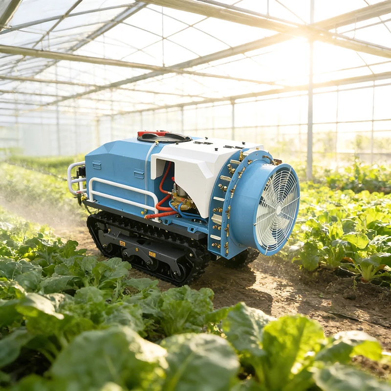 High Productivity Tea Crop Sprayer Machine-Tracked Agricultural Spraying Robot with Multi-Nozzles 400L Capacity Motor & Gear