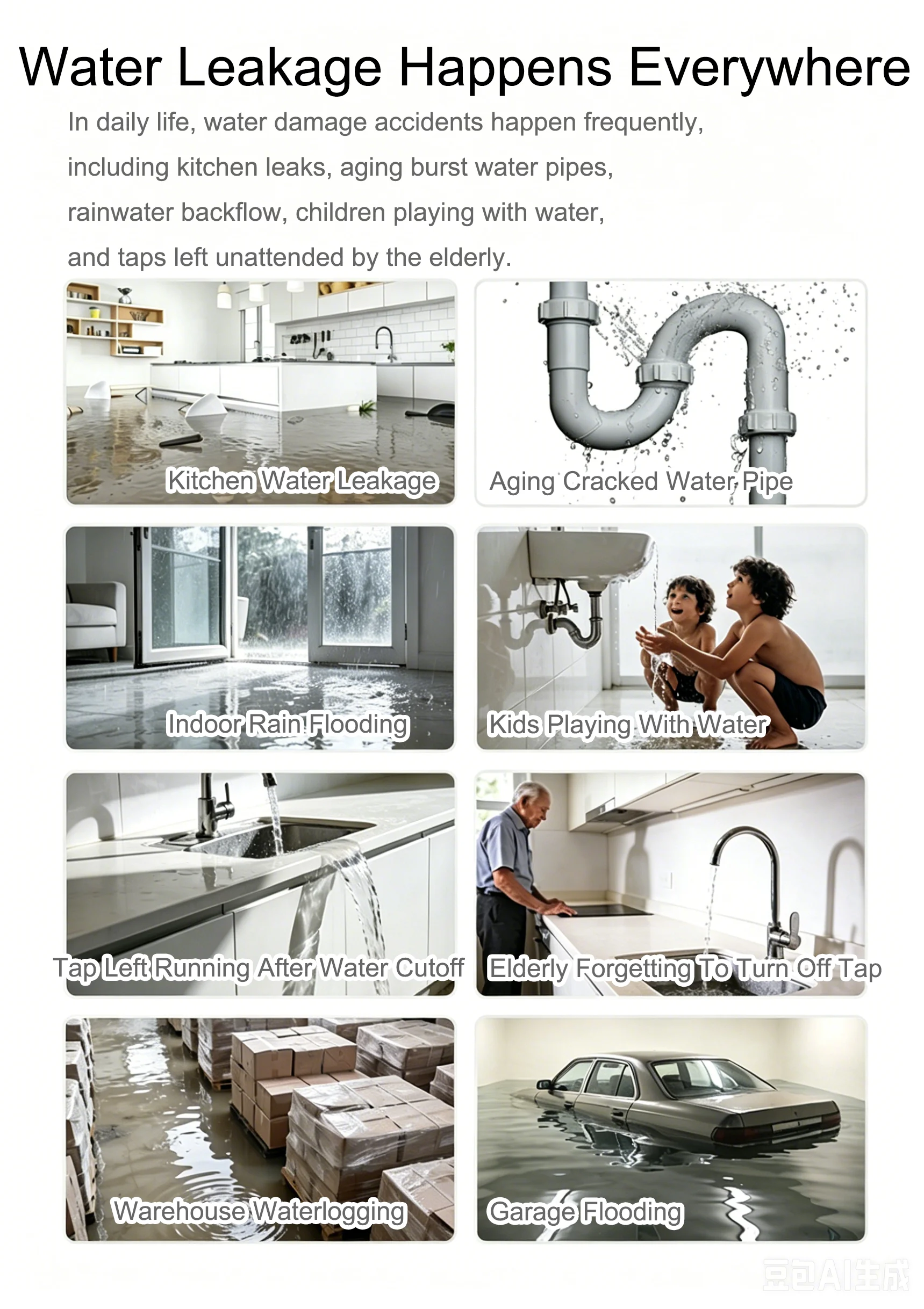 Tuya WiFi Wasserleck-Detektor  – Water Alarm Sensor Bewertung und Preis