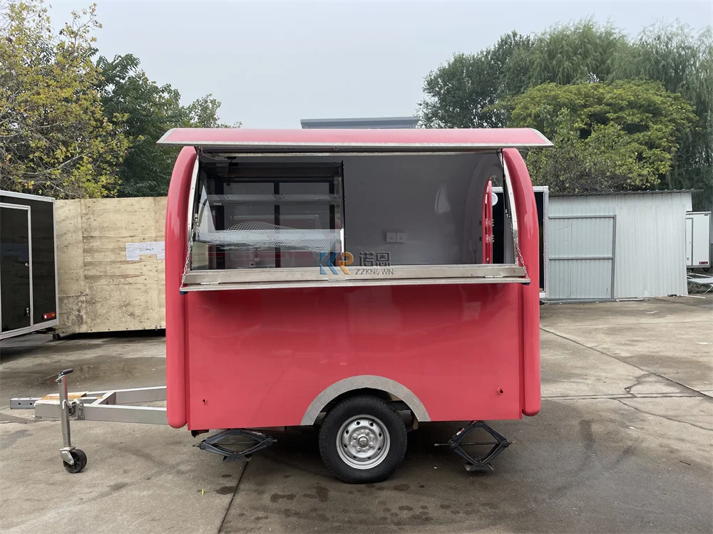 Custom Food Truck Mobile Kitchen Fully Equipments Coffee Ice Cream Kiosk Concession Fast Food Truck Trailer